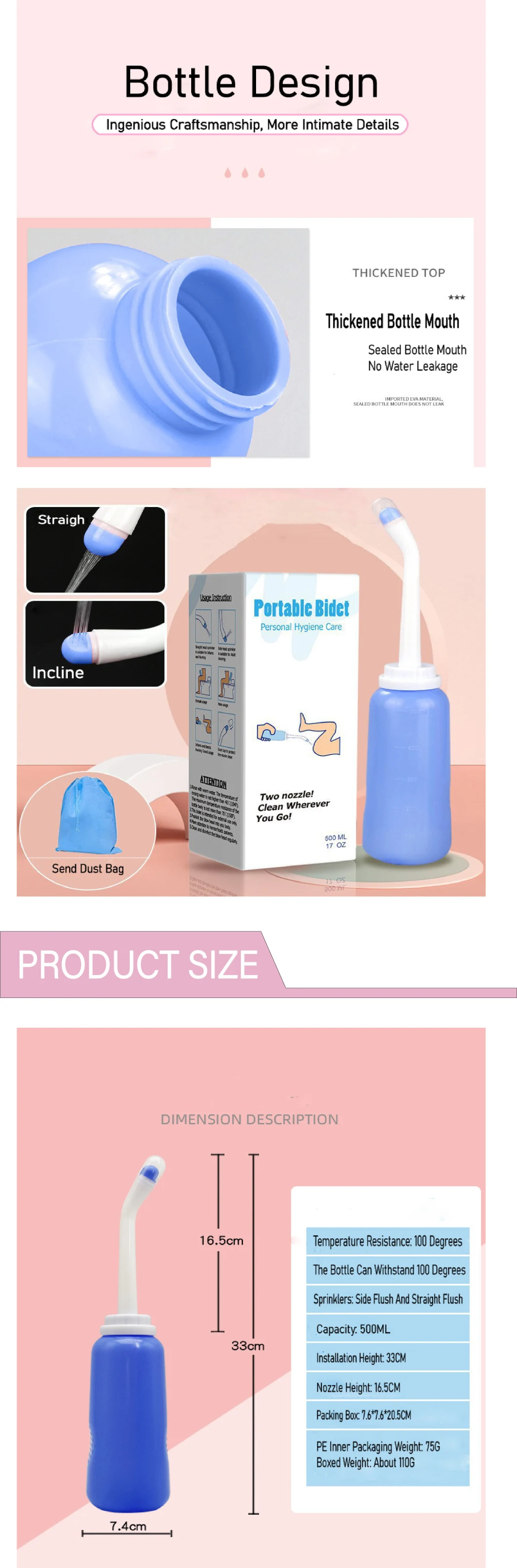 Peri Bottle Travel Washing Bidet Bottlefor Personal Care Baby Women