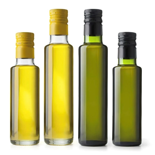 Top Quality Empty Square Dark Green Cooking Olive Oil Glass Bottle