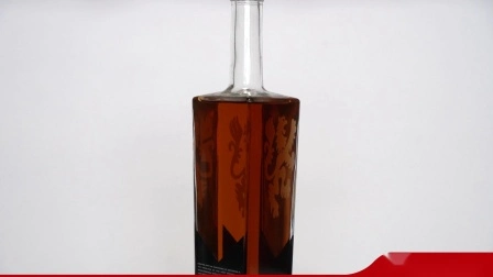 En gros 1000 ml 750 ml 500 ml 375 ml 200 ml 100 ml Bouteille En Verre Gin Whisky Vodka Spirit Bouteille En Verre pour Liqueur avec Liège