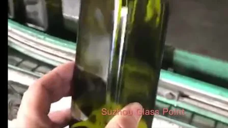 Usine chinoise de bouteille en verre d'huile d'olive verte de 1000 ml