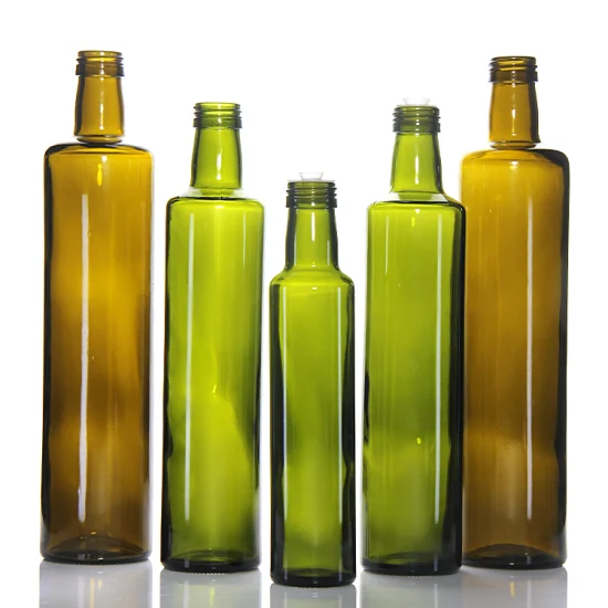 Bouteilles d'huile d'olive en verre de vinaigre carré de cuisine de haute qualité 750ml 1000ml